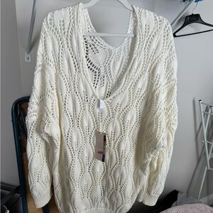 Elegant Cream Knit Sweater